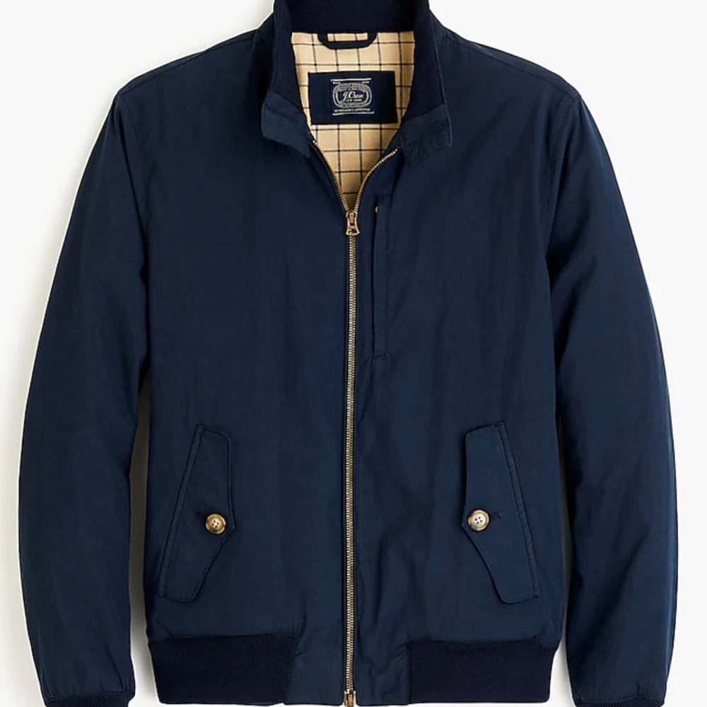 JCREW men’s Harrington bomber jacket, size medium, navy